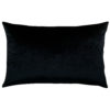 Bella Plain Velvet XL Rectangular Cushion in Black
