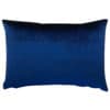 Bella Plain Velvet Boudoir Cushion in Navy Blue