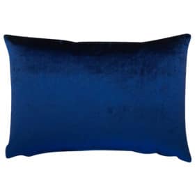 Bella Plain Velvet Boudoir Cushion in Navy Blue