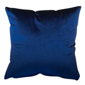 Bella Plain Velvet Cushion in Navy Blue