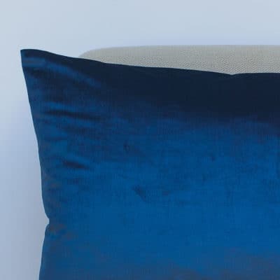 Bella Plain Velvet XL Rectangular Cushion in Navy Blue