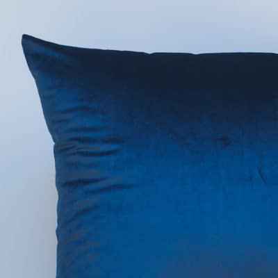 Bella Plain Velvet Extra-Large Cushion in Navy Blue