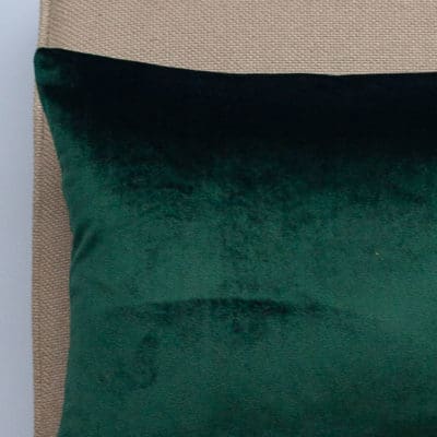 Bella Plain Velvet Boudoir Cushion in Green