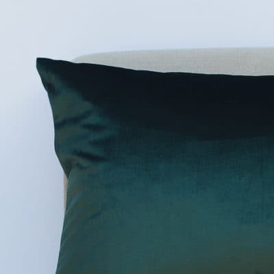 Bella Plain Velvet XL Rectangular Cushion in Green