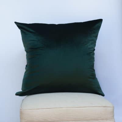 Bella Plain Velvet Extra-Large Cushion in Green