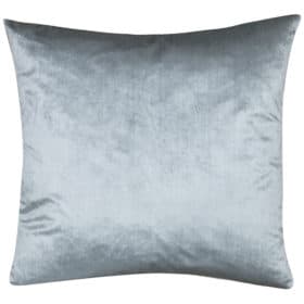 Bella Plain Velvet Cushion in Metallic Silver