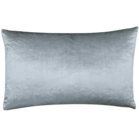 Bella Plain Velvet XL Rectangular Cushion Cover in Metallic Silver