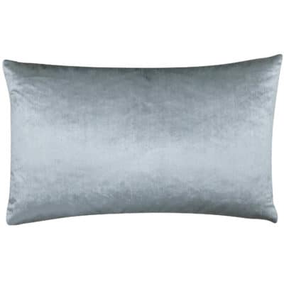 Bella Plain Velvet XL Rectangular Cushion in Metallic Silver