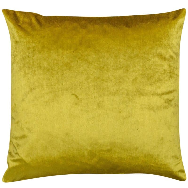 Bella Plain Velvet Cushion in Metallic Gold