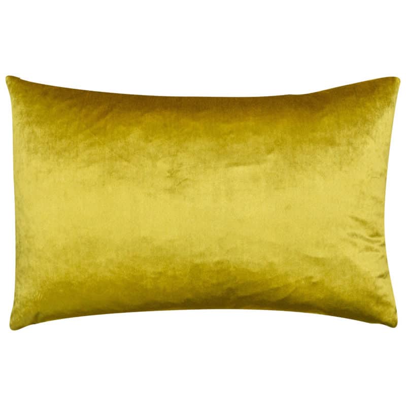 Bella Plain Velvet XL Rectangular Cushion in Metallic Gold