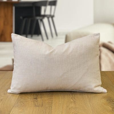 100% Linen Boudoir Cushion Cover in Ivory