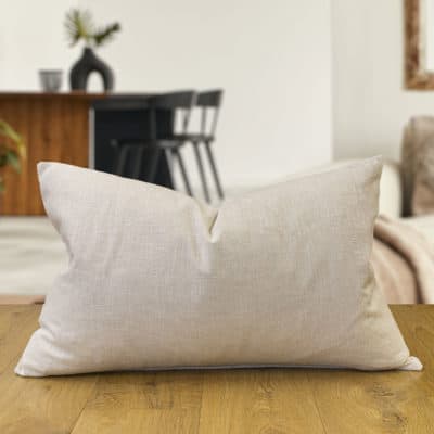 100% Linen XL Rectangular Cushion Cover in Ivory