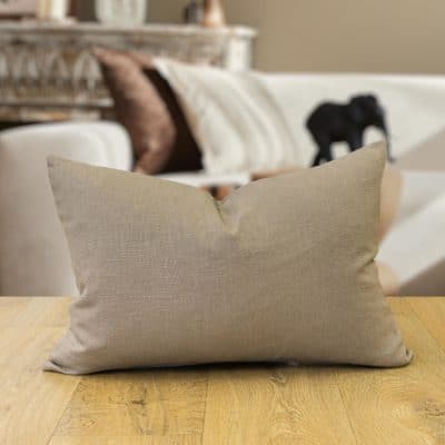 100% Linen Boudoir Cushion Cover in Latte