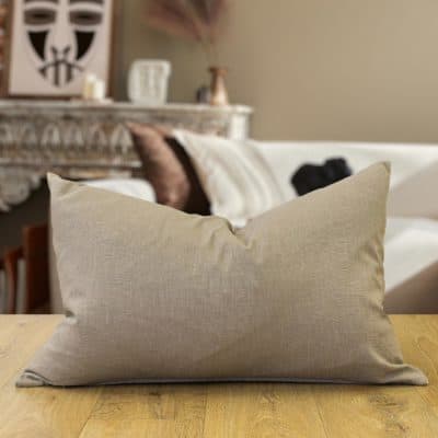 100% Linen XL Rectangular Cushion Cover in Latte