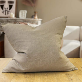 100% Linen Extra-Large Cushion Cover in Latte
