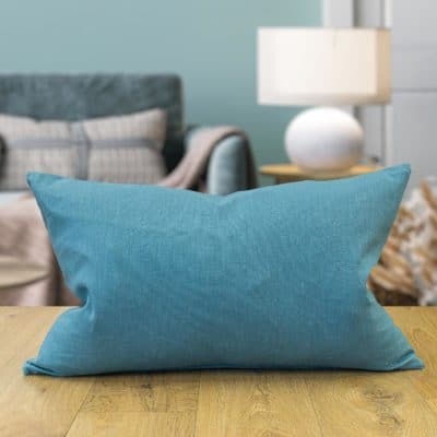 100% Linen XL Rectangular Cushion Cover in Teal