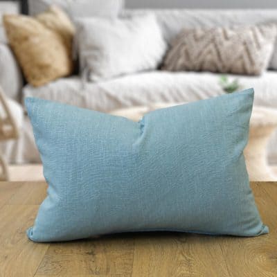 100% Linen Boudoir Cushion Cover in Aqua