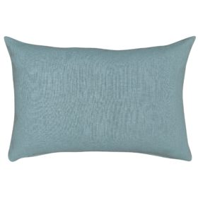 100% Linen XL Rectangular Cushion Cover in Aqua