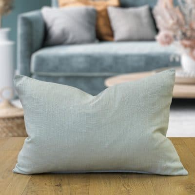 100% Linen Boudoir Cushion Cover in Duck Egg