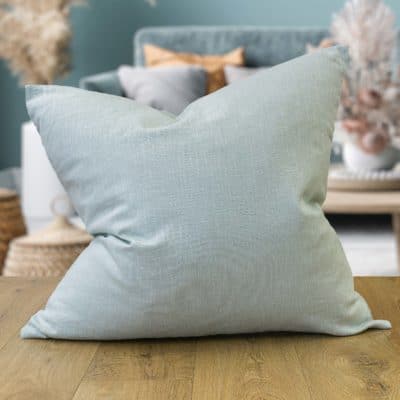 100% Linen Extra-Large Cushion Cover in Duck Egg