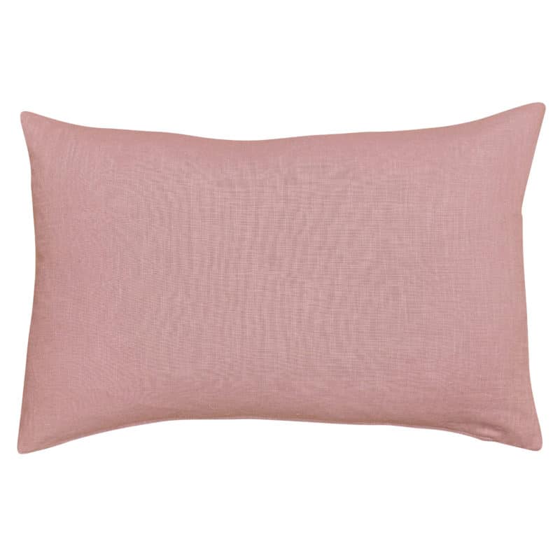 100% Linen Boudoir Cushion Cover in Blush Pink