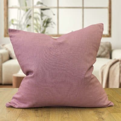 100% Linen Cushion Cover in Blush Pink