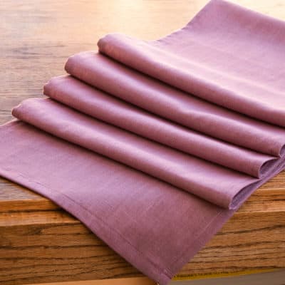 100% Linen Table Runner in Blush Pink