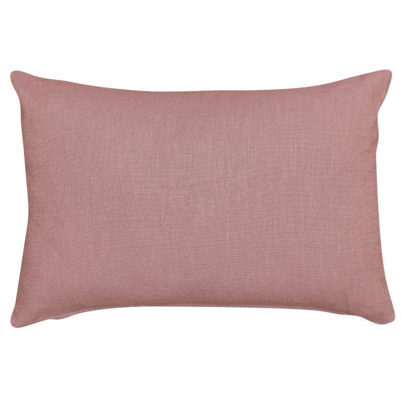 100% Linen XL Rectangular Cushion Cover in Blush Pink