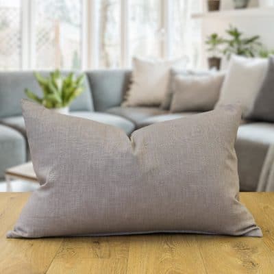 100% Linen XL Rectangular Cushion Cover in Stone Grey