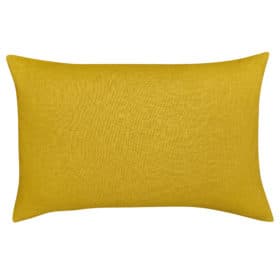 100% Linen XL Rectangular Cushion Cover in Ochre Yellow