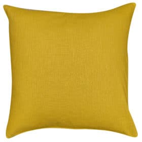 100% Linen Extra-Large Cushion Cover in Ochre Yellow