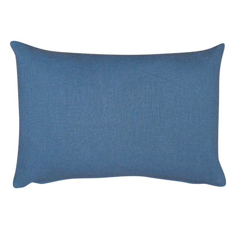 100% Linen Boudoir Cushion Cover in Denim