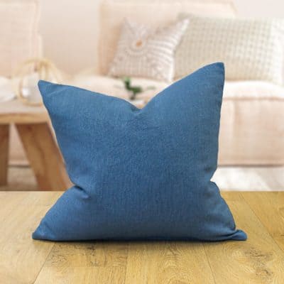 100% Linen Cushion Cover in Denim