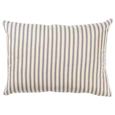 Ivory and Grey Nautical Ticking Boudoir Cushion
