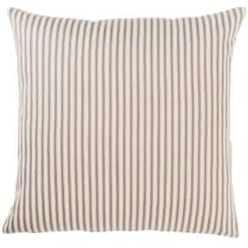 Ivory and Grey Nautical Ticking Extra-Large Cushion