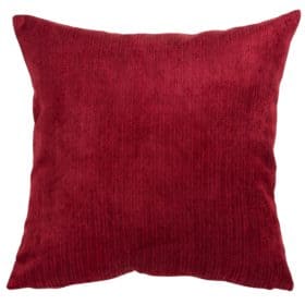 Pinstripe Chenille Cushion in Burgundy