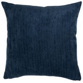 Pinstripe Chenille Cushion in Navy Blue