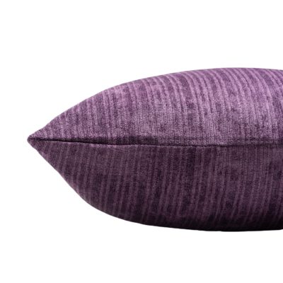Pinstripe Chenille Cushion in Purple