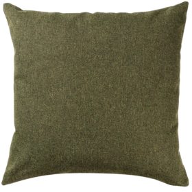 Classic Herringbone Tweed Extra-Large Cushion in Vintage Green