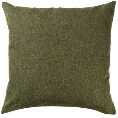Classic Herringbone Tweed Extra-Large Cushion in Vintage Green