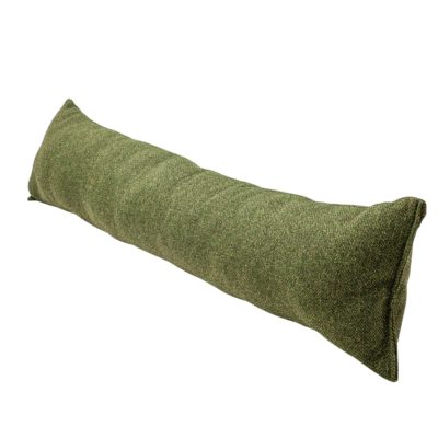 Classic Herringbone Tweed Boudoir Draught Excluder in Vintage Green
