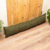 Classic Herringbone Tweed Boudoir Draught Excluder in Vintage Green