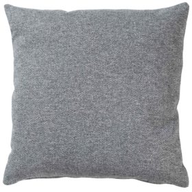 Classic Herringbone Tweed Cushion in Stone Grey