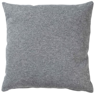 Classic Herringbone Tweed Cushion in Stone Grey