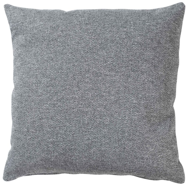 Classic Herringbone Tweed Cushion in Stone Grey
