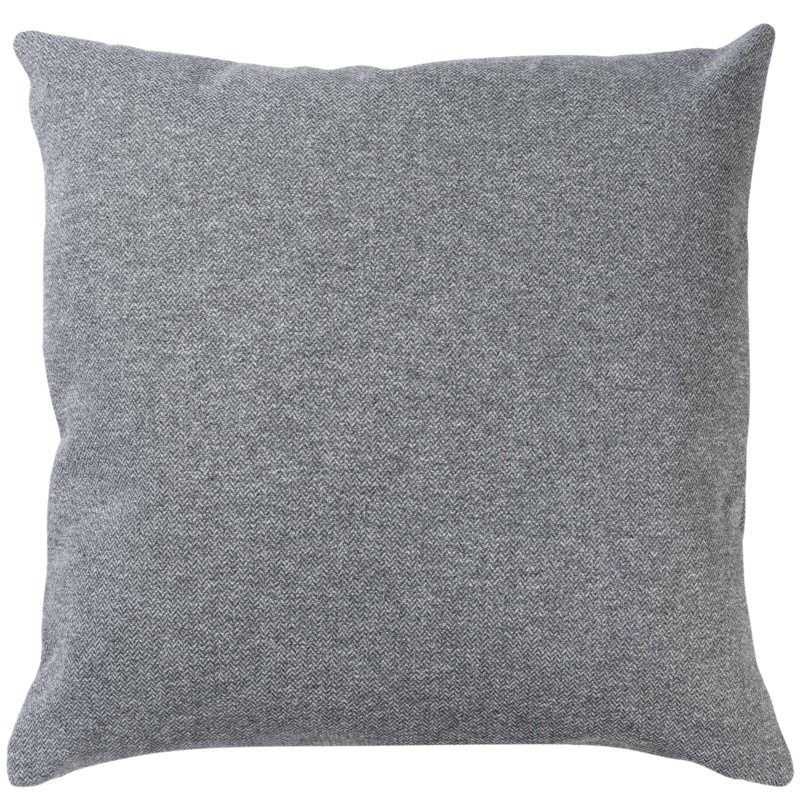 Classic Herringbone Tweed Extra-Large Cushion in Stone Grey