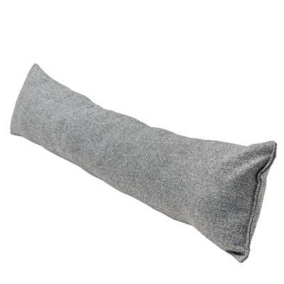 Classic Herringbone Tweed Boudoir Draught Excluder in Stone Grey