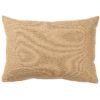 Classic Herringbone Tweed Boudoir Cushion in Straw Yellow