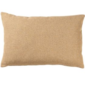 Classic Herringbone Tweed XL Rectangular Cushion in Straw Yellow
