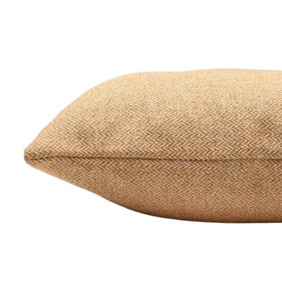 Classic Herringbone Tweed XL Rectangular Cushion in Straw Yellow